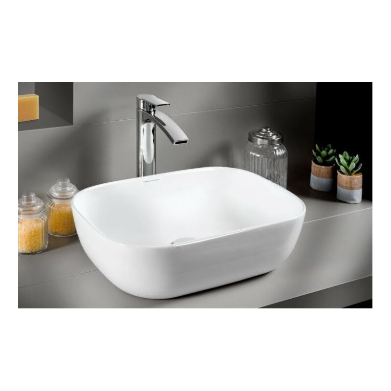 Lavabo d'appoggio rettangolare BESSI