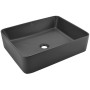 lavabo d'appoggio rettangolare nero matto