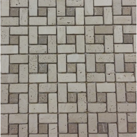 MOSAICO DELO TRAVERTINO NOCE